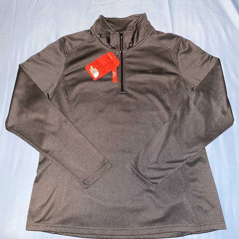 The North Face Gray Lightweight Shirt Jacket with Standing Collar